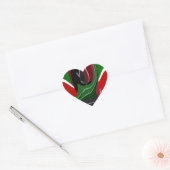 美しい素晴らしい旋回ケニア国旗:アモダンート ハートシール (封筒)
