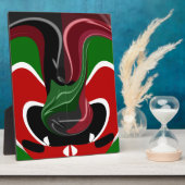 美しい素晴らしい旋回ケニア国旗：アモダンート フォトプラーク (側面)