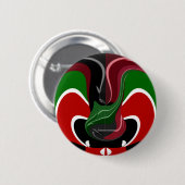 美しい素晴らしい旋回ケニア国旗：アモダンート 缶バッジ (正面&裏面)