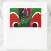 美しい素晴らしい旋回ケニア国旗：アモダンート 長方形シール (バッグ)