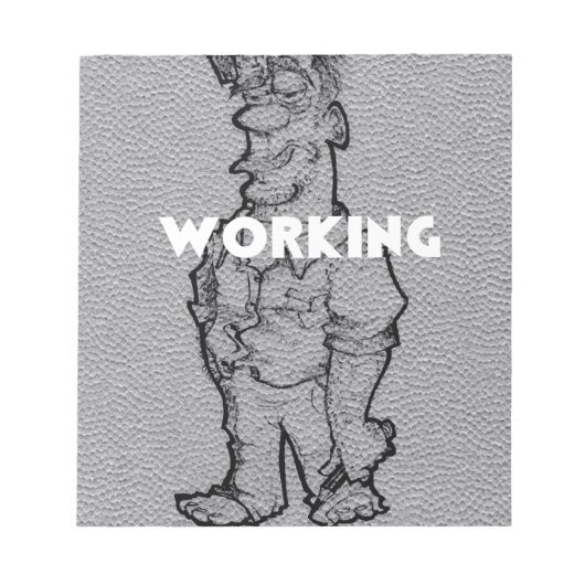 美しい素晴らしい鉛筆のスケッチ:時間外労働 ノートパッド (正面)