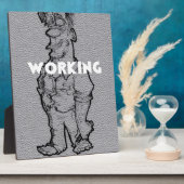 美しい素晴らしい鉛筆のスケッチ:時間外労働 フォトプラーク (側面)