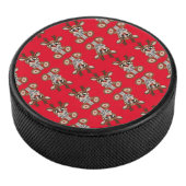 美しい素晴らしクリスマス赤トナカイ アイスホッケーパック (3/4)