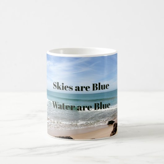 美しい素晴らしビーチ愛好家 コーヒーマグカップ (中央)