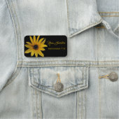 美しい素晴らし黒い黄色のひまわり 名札 (インサイチュ)