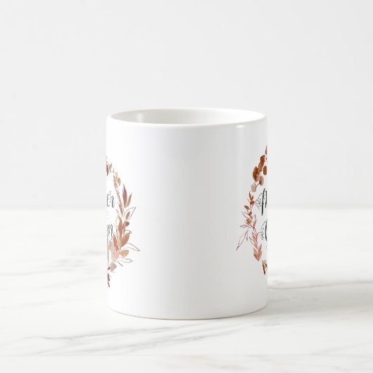 美しい素朴つる植物リースマザーオブザグルームマザー コーヒーマグカップ (中央)