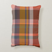 美しい素朴なスコットランドの農家のスタイルタータンチェック アクセントクッション (裏面(縦))