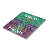 美しい素朴な割れた泥の愛の癒し文字芸術 タイル (側面)