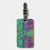 美しい素朴な割れた泥の愛の癒し文字芸術 ラゲッジタグ (正面縦)