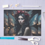 美しい素朴クリスマスフェアリーのデコペ紙 薄葉紙 (クラフト)