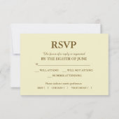 美しい素朴サンフラワーボタニカルRSVP 出欠カード (裏面)