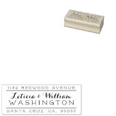 美しい素朴スクリプト結婚したカップルのアドレス ラバースタンプ (押印)