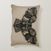 美しい素朴フクロウ アクセントクッション (裏面(縦))