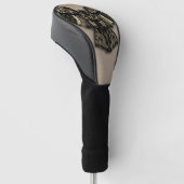 美しい素朴フクロウ ゴルフヘッドカバー (アングル)