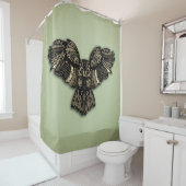 美しい素朴フクロウ シャワーカーテン (インサイチュ)