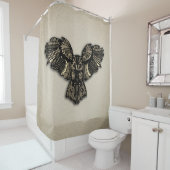 美しい素朴フクロウ シャワーカーテン (インサイチュ)