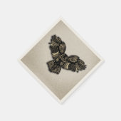 美しい素朴フクロウ スタンダードカクテルナプキン (角)