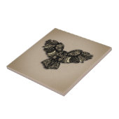 美しい素朴フクロウ タイル (側面)