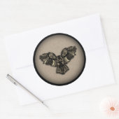 美しい素朴フクロウ ラウンドシール (封筒)