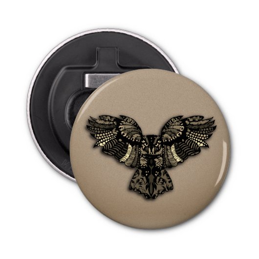 美しい素朴フクロウ 栓抜き (正面)