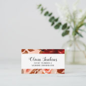 美しい素朴フローラウォーター色秋ボホデザイン 名刺 (スタンド正面)