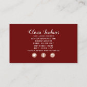 美しい素朴フローラウォーター色秋ボホデザイン 名刺 (裏面)