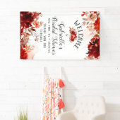 美しい素朴フローラブーケブライダルシャワーウェルカム 横断幕