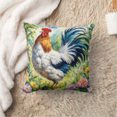 美しい素朴フローラルースター装飾用クッション クッション (ブランケット)