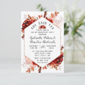 美しい素朴フローラ彼女が言ったYes婚約パーティ 招待状 (スタンド正面)