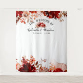 美しい素朴フローラ結婚のフォトブース背景 タペストリー (正面)