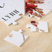 美しい素朴フローラ額縁ボヘミアンフラワーガール ジグソーパズル (側面)