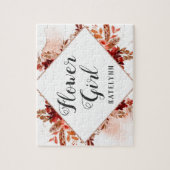 美しい素朴フローラ額縁ボヘミアンフラワーガール ジグソーパズル (縦)