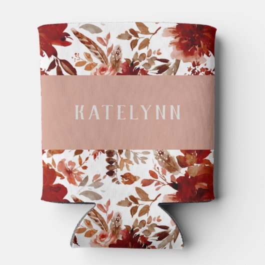 美しい素朴フローラ額縁水彩花嫁 缶クーラー (裏面)