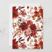 美しい素朴ボヘミアンフローラ縁どトップ結婚ズ 招待状 (裏面)