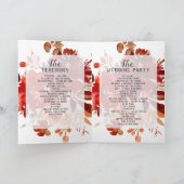 美しい素朴ボーフローラ秋の結婚式式 プログラム (内部)