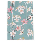 美しい素朴ヴィンテージさくらんぼ ミディアムペーパーバッグ (正面)