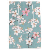 美しい素朴ヴィンテージさくらんぼ ミディアムペーパーバッグ (裏面)