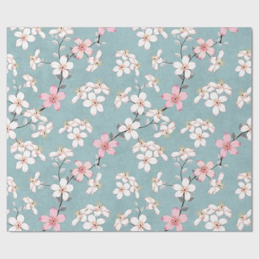 美しい素朴ヴィンテージさくらんぼ ラッピングペーパー (フラット)