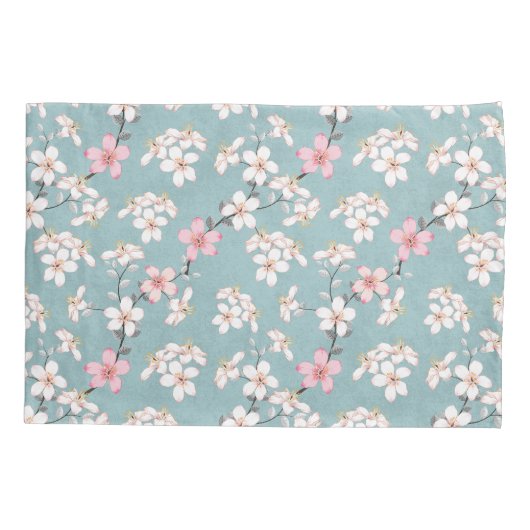 美しい素朴ヴィンテージさくらんぼ 枕カバー (裏面-左)