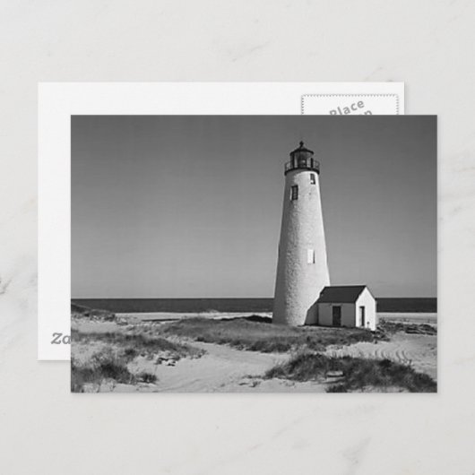 美しい素朴ヴィンテージ灯台の写真 ポストカード (正面/裏面)