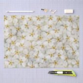 美しい素朴小さな白い花房 薄葉紙 (クラフト)