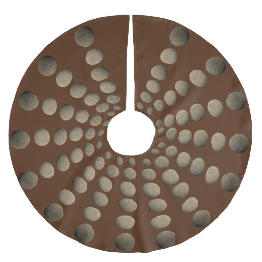 美しい素朴石曼荼羅 ブラッシュドポリエステルツリースカート (正面)