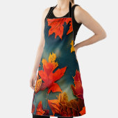 美しい素朴秋のカエデ葉ル エプロン (インサイチュ)