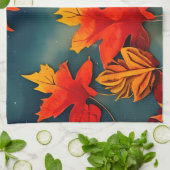 美しい素朴秋のカエデ葉ル キッチンタオル (折り畳み)