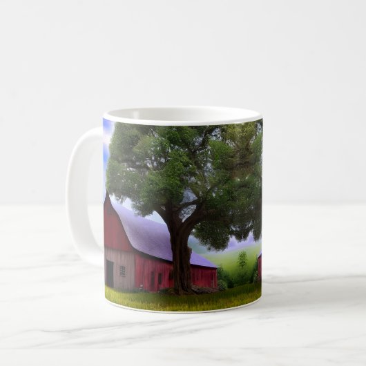 美しい素朴秋のカエデ葉ル コーヒーマグカップ (正面左)