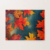 美しい素朴秋のカエデ葉ル ジグソーパズル (横)