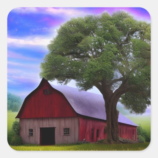 美しい素朴秋のカエデ葉ル スクエアシール (正面)