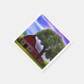 美しい素朴秋のカエデ葉ル スタンダードカクテルナプキン (角)