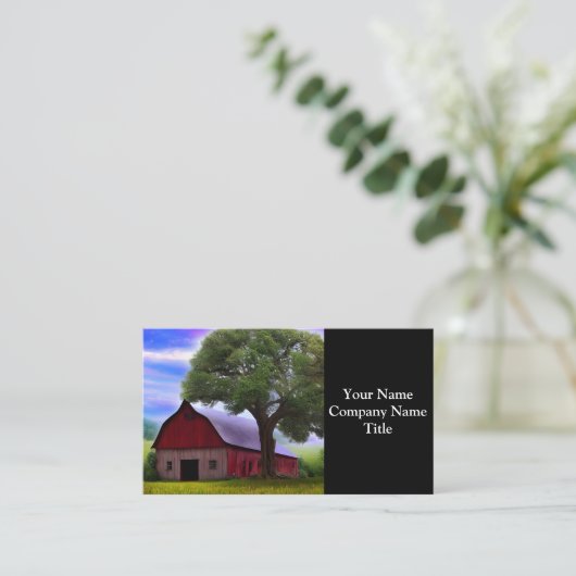 美しい素朴秋のカエデ葉ル 名刺 (スタンド正面)