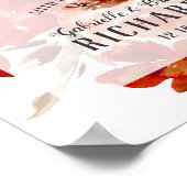 美しい素朴秋愛は甘いトリートテーブルサイン ポスター (角)